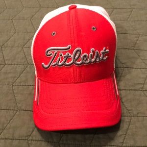 New with tags Titleist hat in red/white/gray
